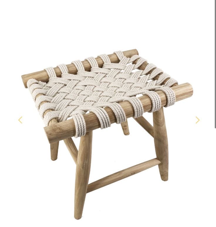 Woven-seat stool