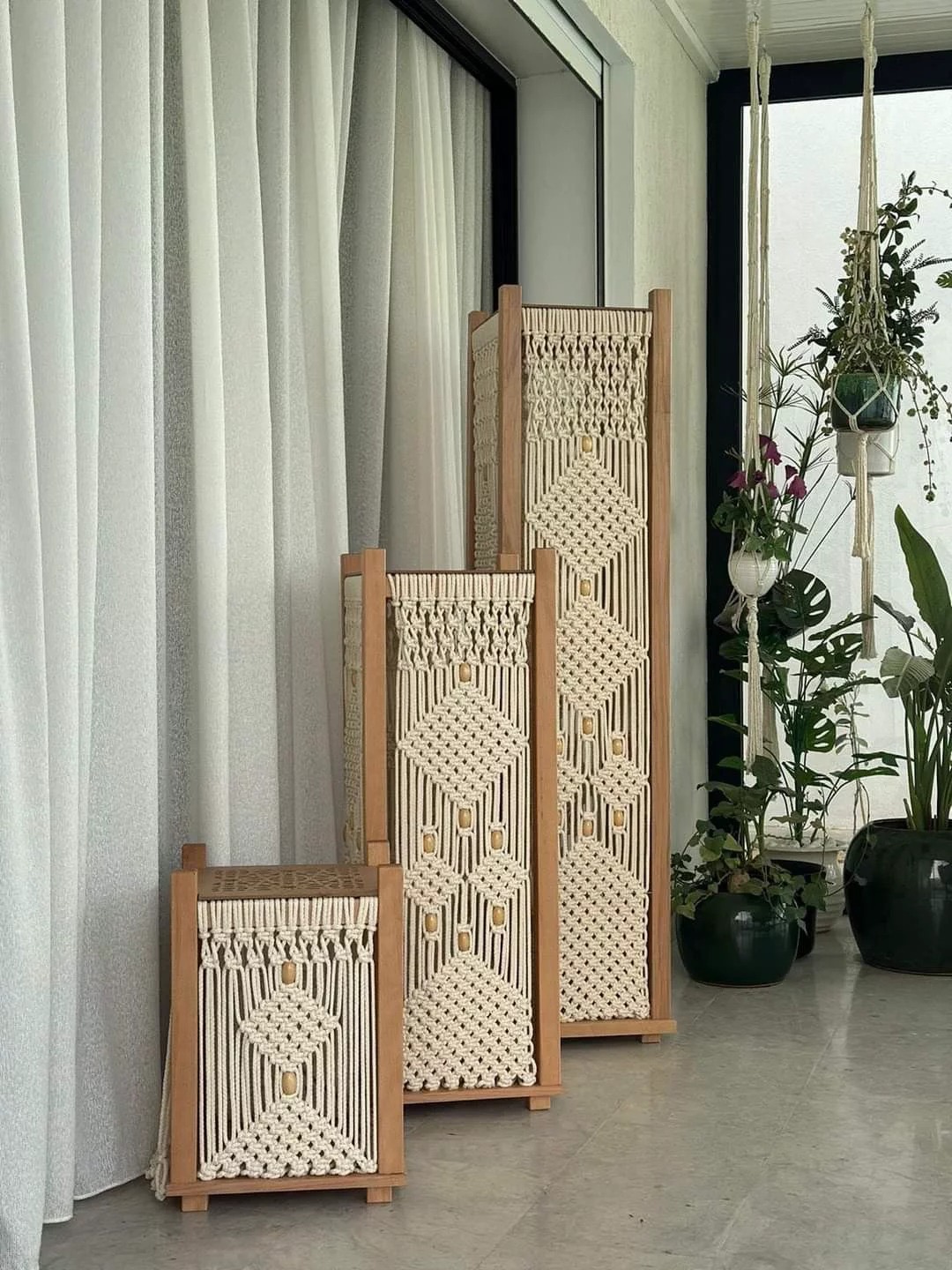 Macramé decorative set